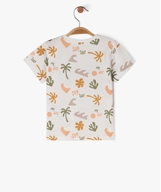 tee-shirt a manches courtes a motifs palmiers bebe garcon beige tee-shirts manches courtesE856201_3