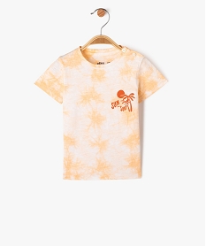 GEMO Tee-shirt à manches courtes effet tie and dye bébé garçon Orange