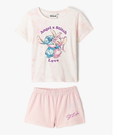 GEMO Pyjashort à motif Stitch et Angel fille - Disney Rose