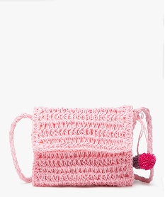 sac a rabat en paille de papier fille rose standard sacs et cartablesE869001_1