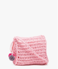 sac a rabat en paille de papier fille rose standard sacs et cartablesE869001_2