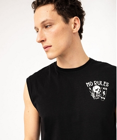debardeur avec motif streetwear sur la poitrine homme noir tee-shirtsE881501_2