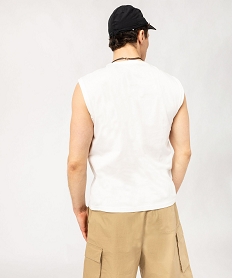 debardeur avec motif streetwear sur la poitrine homme blanc tee-shirtsE881601_3