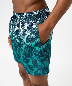 short de surf a motif feuillage homme bleu maillots de bainE882501_2