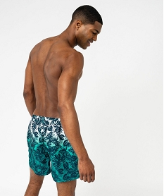 short de surf a motif feuillage homme bleu maillots de bainE882501_3