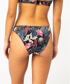 bas de maillot de bain paillete a motifs fleuris forme culotte femme noir bas de maillots de bainE887301_2