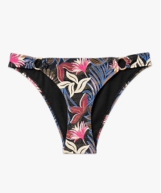 bas de maillot de bain paillete a motifs fleuris forme culotte femme noir bas de maillots de bainE887301_4