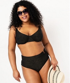 haut de maillot de bain grande taille emboitant et paillete femme noir haut de maillots de bainE888101_1