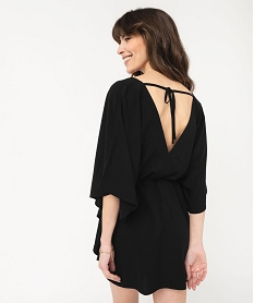 robe de plage ample et fluide femme noir vetements de plageE888901_3