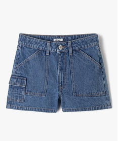 short en jean multi-poches fille gris shortsE890601_1