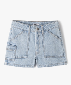 GEMO Short en jean multi-poches fille Bleu