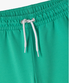 short en maille avec biais contrastants fille vert shortsE890801_2