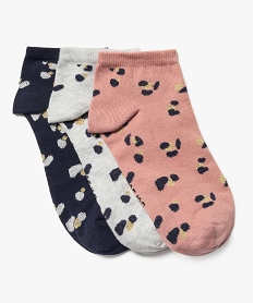 chaussettes ultra courtes a motif pailletes femme (lot de 3) rose standard chaussettesE893401_1