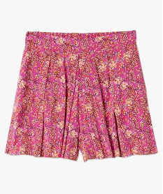 short ample imprime femme rose shortsE896501_4