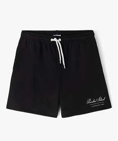 bermuda de sport en maille interieur bouclette fille noir shortsE907801_1