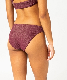 bas de maillot de bain pailletee a boucle femme violet bas de maillots de bainE911301_2