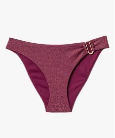 bas de maillot de bain pailletee a boucle femme violet bas de maillots de bainE911301_4