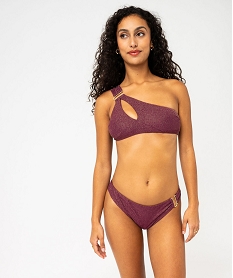 haut de maillot de bain paillete forme brassiere asymetrique femme violet haut de maillots de bainE911401_3