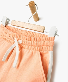 short en maille et taille elastique bebe fille orange shortsE946901_2