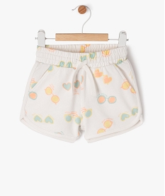 short en maille et taille elastique bebe fille multicolore shortsE947001_1