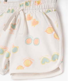 short en maille et taille elastique bebe fille multicolore shortsE947001_2