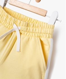 short en maille et taille elastique bebe fille jaune shortsE947101_2