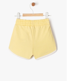 short en maille et taille elastique bebe fille jaune shortsE947101_3