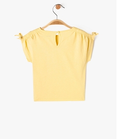 tee-shirt a manches courtes avec motif en sequins bebe fille jaune tee-shirts manches courtesE947501_4