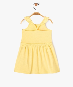 robe imprimee a bretelles volantees bebe fille jaune robesE948101_3