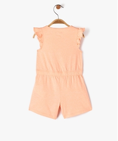 combishort sans manches en jersey de coton imprime bebe fille rose pantacourts et shortsE948301_4