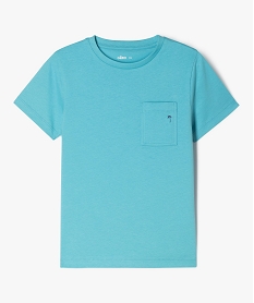 GEMO Tee-shirt manches courtes avec poche poitrine imprimée garçon Bleu