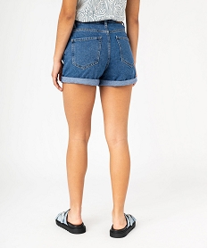 short en jean ample a revers femme grisE955401_3