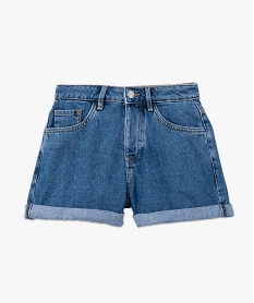 short en jean ample a revers femme grisE955401_4