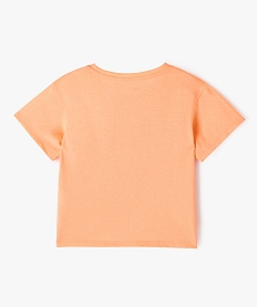 tee-shirt a manches courtes coupe oversize fille orangeE956501_3