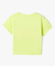 tee-shirt a manches courtes coupe oversize fille jaune tee-shirtsE956701_3