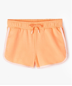 short en maille avec taille elastique fille orange shortsE972801_1