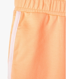 short en maille avec taille elastique fille orange shortsE972801_2