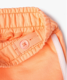 short en maille avec taille elastique fille orange shortsE972801_3