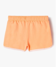 short en maille avec taille elastique fille orange shortsE972801_4