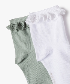 chaussettes bebe fille a volants (lot de 2) vert standard chaussettesE983801_2