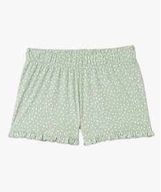 short de pyjama avec finitions froncees femme vertE990601_4