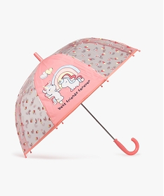 parapluie bicolore a motifs arc-en-ciel fille rose standardE996701_1