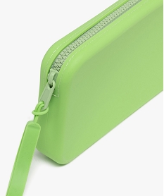 trousse a maquillage zippee en silicone avec dragonne vert standardF002501_3