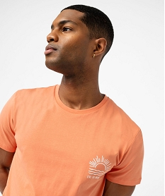 tee-shirt manches courtes a motif homme orange tee-shirtsF026501_2