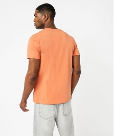 tee-shirt manches courtes a motif homme orange tee-shirtsF026501_3