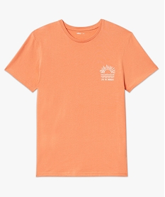 tee-shirt manches courtes a motif homme orange tee-shirtsF026501_4