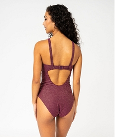 maillot de bain une piece bandeau a bretelles multipositions femme violet maillots de bain 1 pieceF027401_2