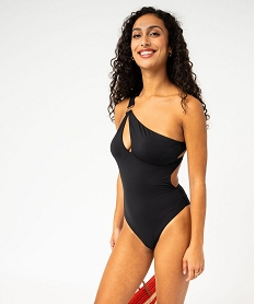 maillot de bain 1 piece a bretelles asymetriques et mousses amovibles femme noir maillots de bain 1 pieceF027501_2