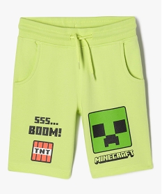 GEMO Bermuda en maille imprimée garçon - Minecraft Vert