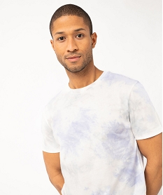 tee-shirt a manches courtes effet tie and dye homme violet tee-shirtsF029501_2